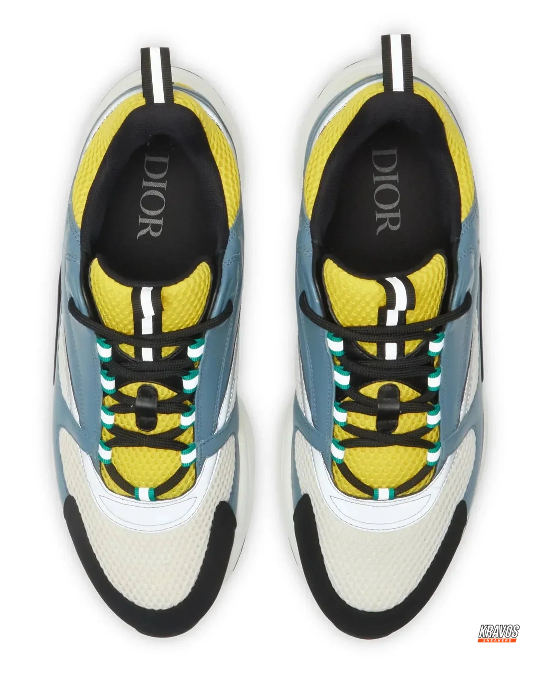 DIOR Preloved Leather Mesh Panelled Chunky Trainer