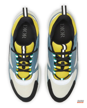DIOR Preloved Leather Mesh Panelled Chunky Trainer
