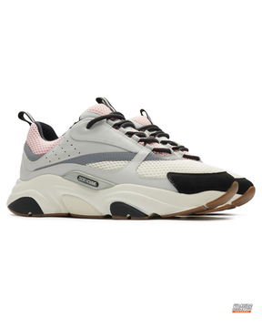 DIOR Preloved Leather Mesh Panelled Chunky Trainer