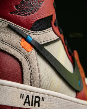 JDN 1 Leather Deconstructed High-Top Trainer Red White Black
