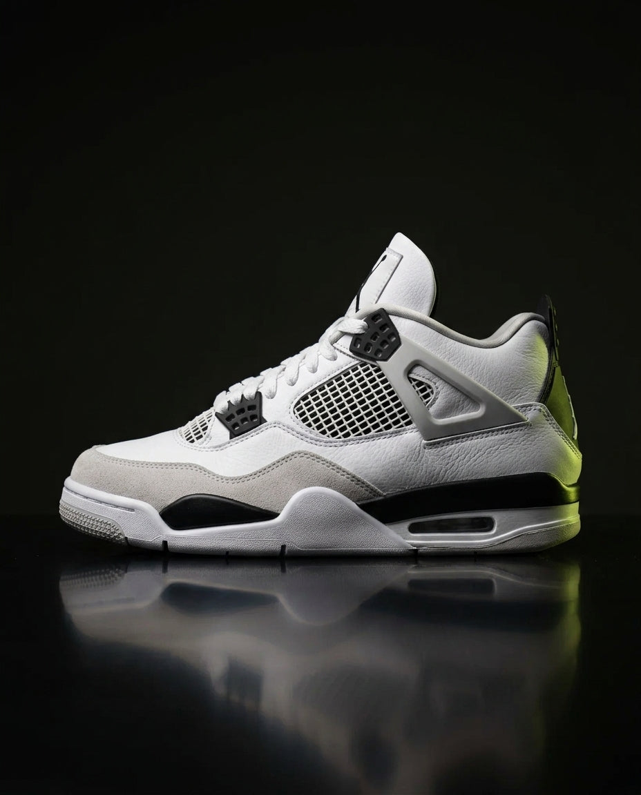 JDN 4 Leather Mesh Panelled Trainer