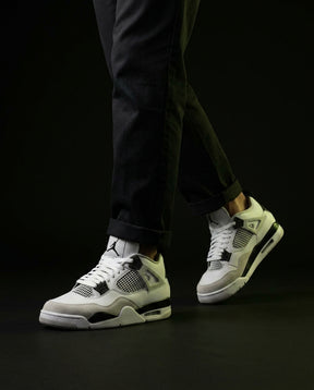 JDN 4 Leather Mesh Panelled Trainer