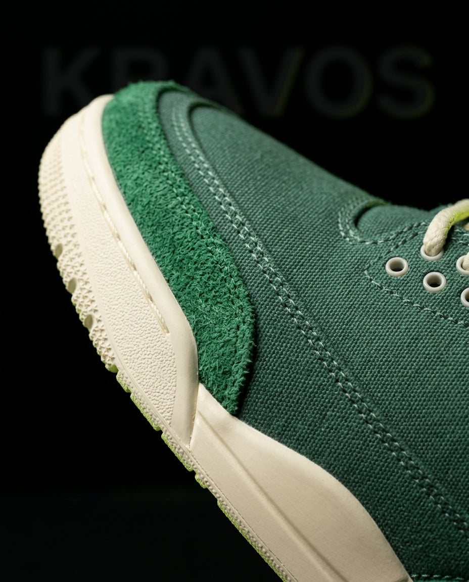 JDN Canvas Suede-Overlay Mid Trainer