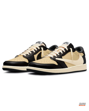 JDN Leather Layered Swoosh Court Trainer