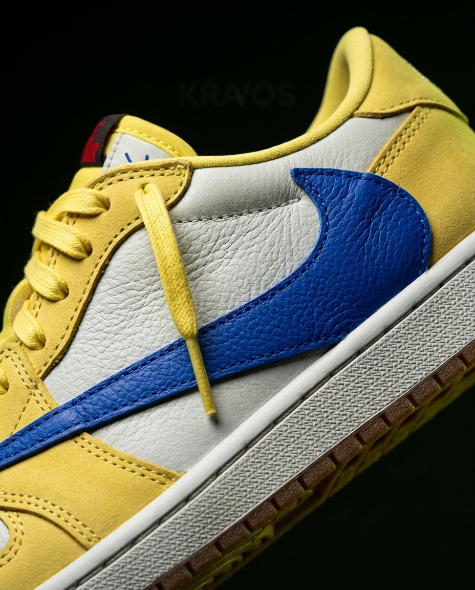 JDN Leather Layered Swoosh Court Trainer