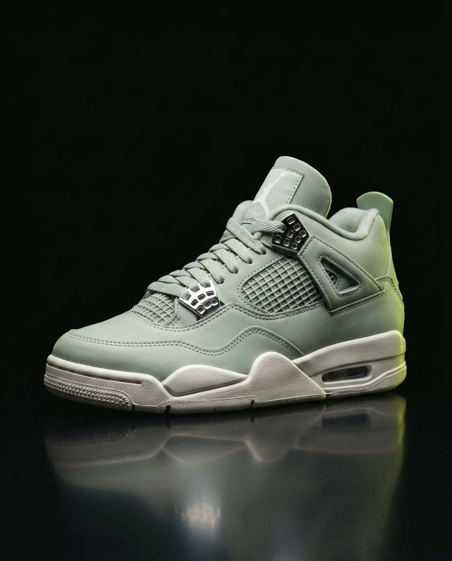 JDN Leather Mesh Panelled High-Top Trainer