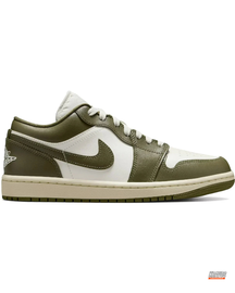 JDN Leather Panelled Court Trainer Olive White #olivewhite