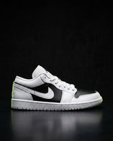 JDN Leather Panelled Court Trainer White Black