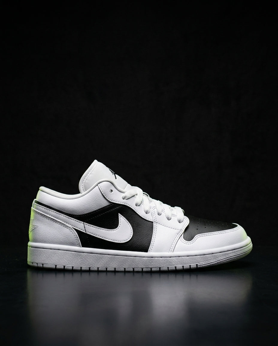 JDN Leather Panelled Court Trainer