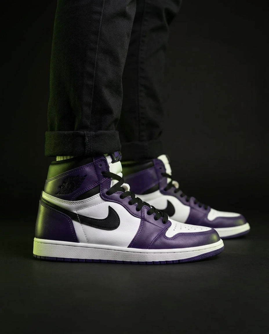 JDN Leather Panelled High-Top Trainer