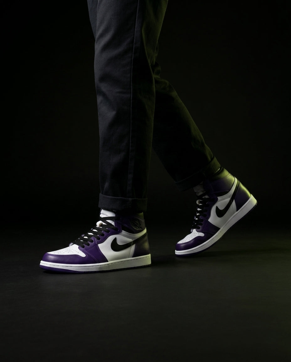 JDN Leather Panelled High-Top Trainer