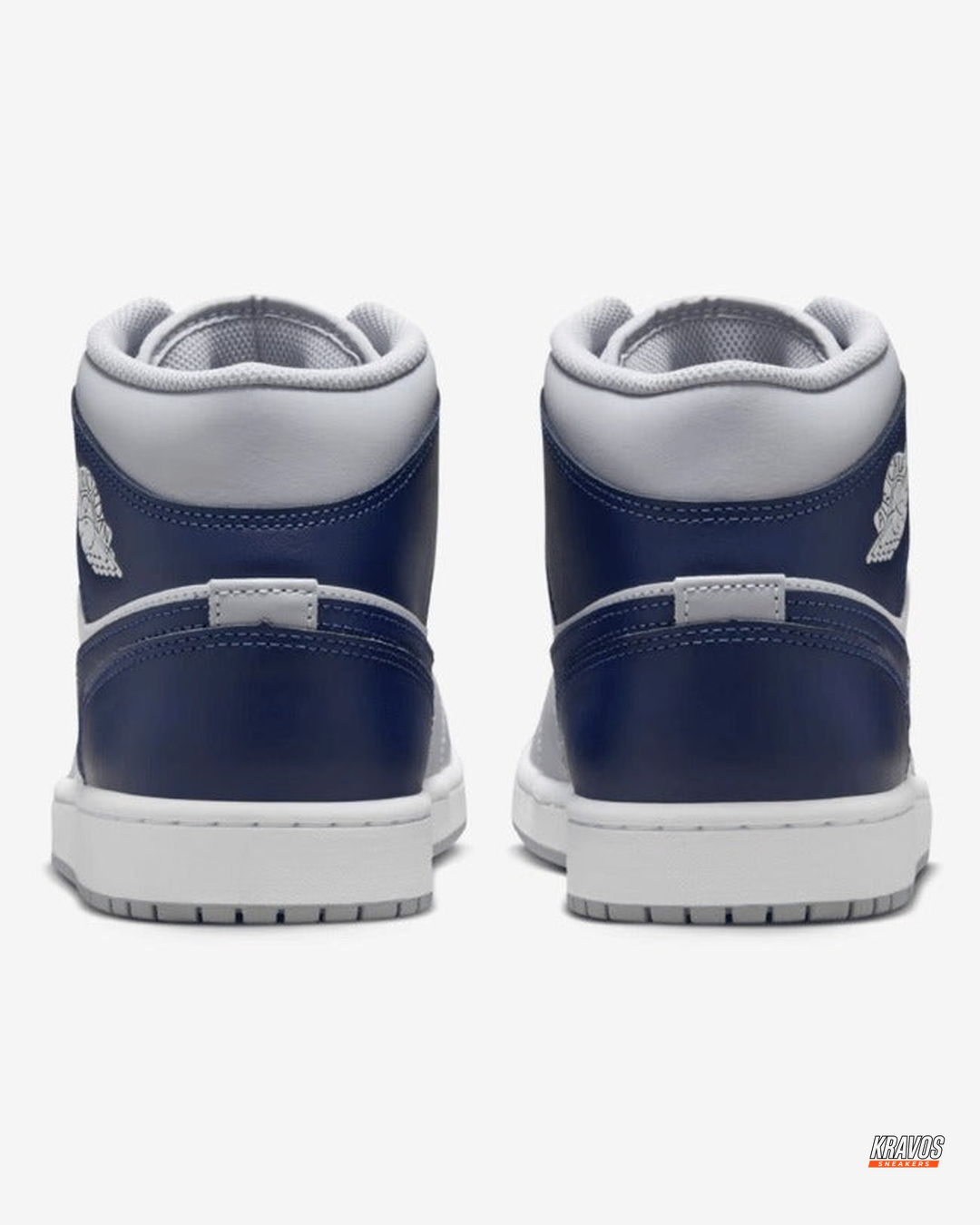 JDN Leather Panelled Wings Mid Trainer