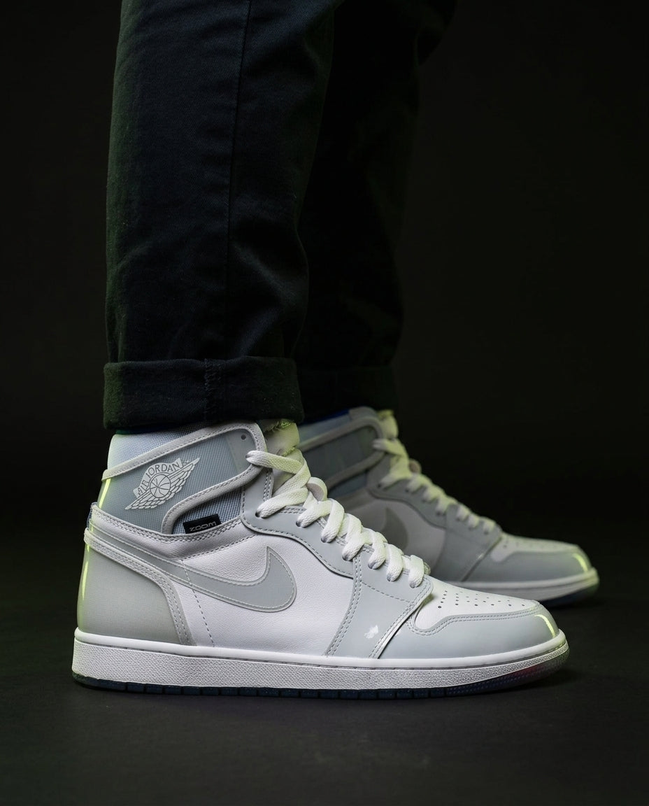 JDN Leather Patent-Toe High-Top Trainer