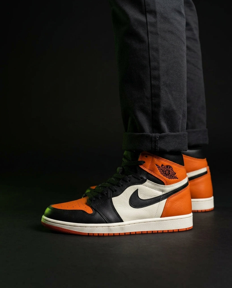 JDN Leather Perforated-Toe High Trainer