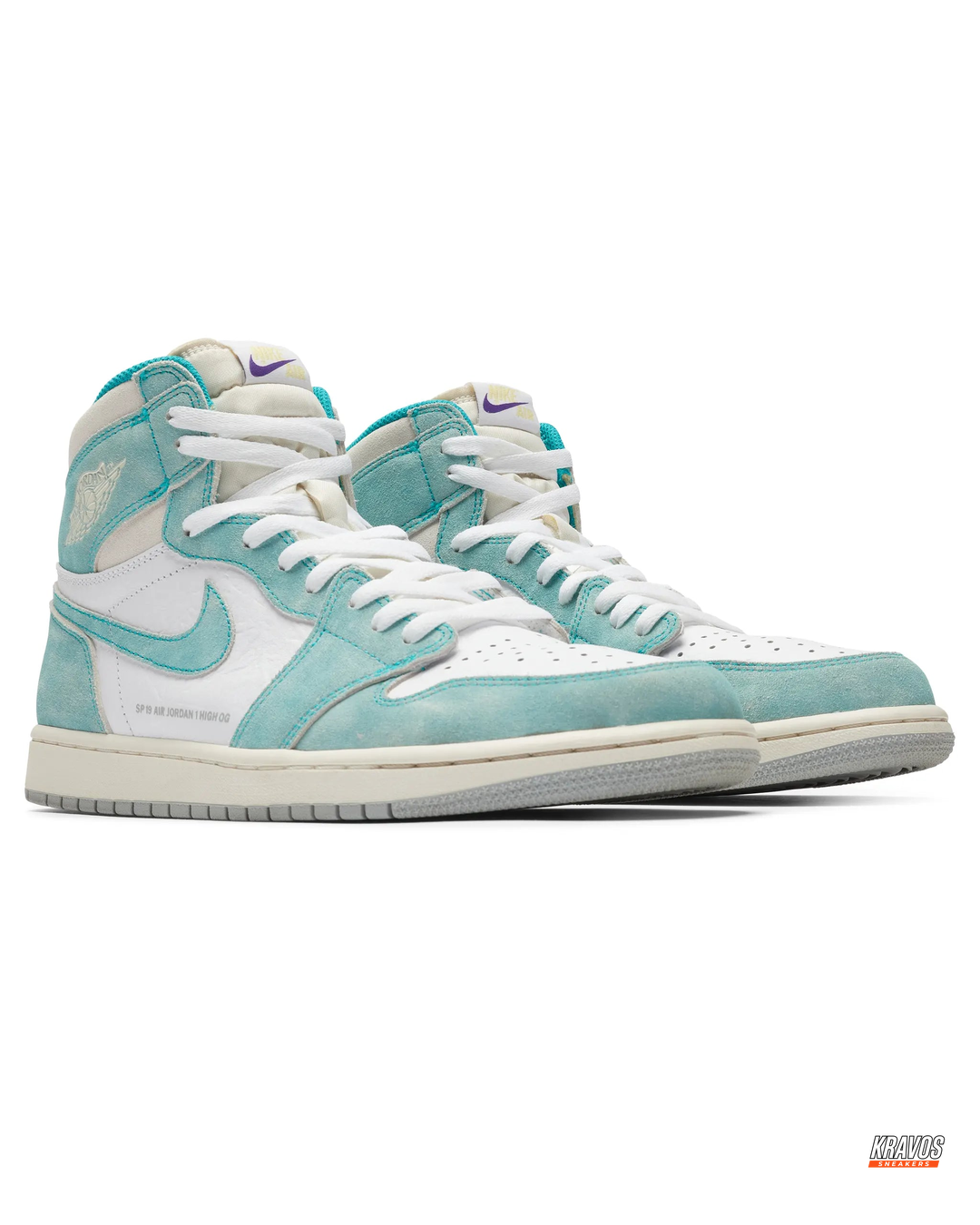 JDN Leather Perforated-Toe High Trainer