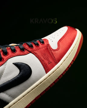 JDN Leather Satin-Panel Court Trainer