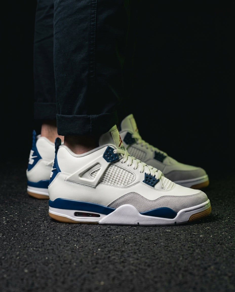 JDN Leather Suede Gum-Sole Mid Trainer