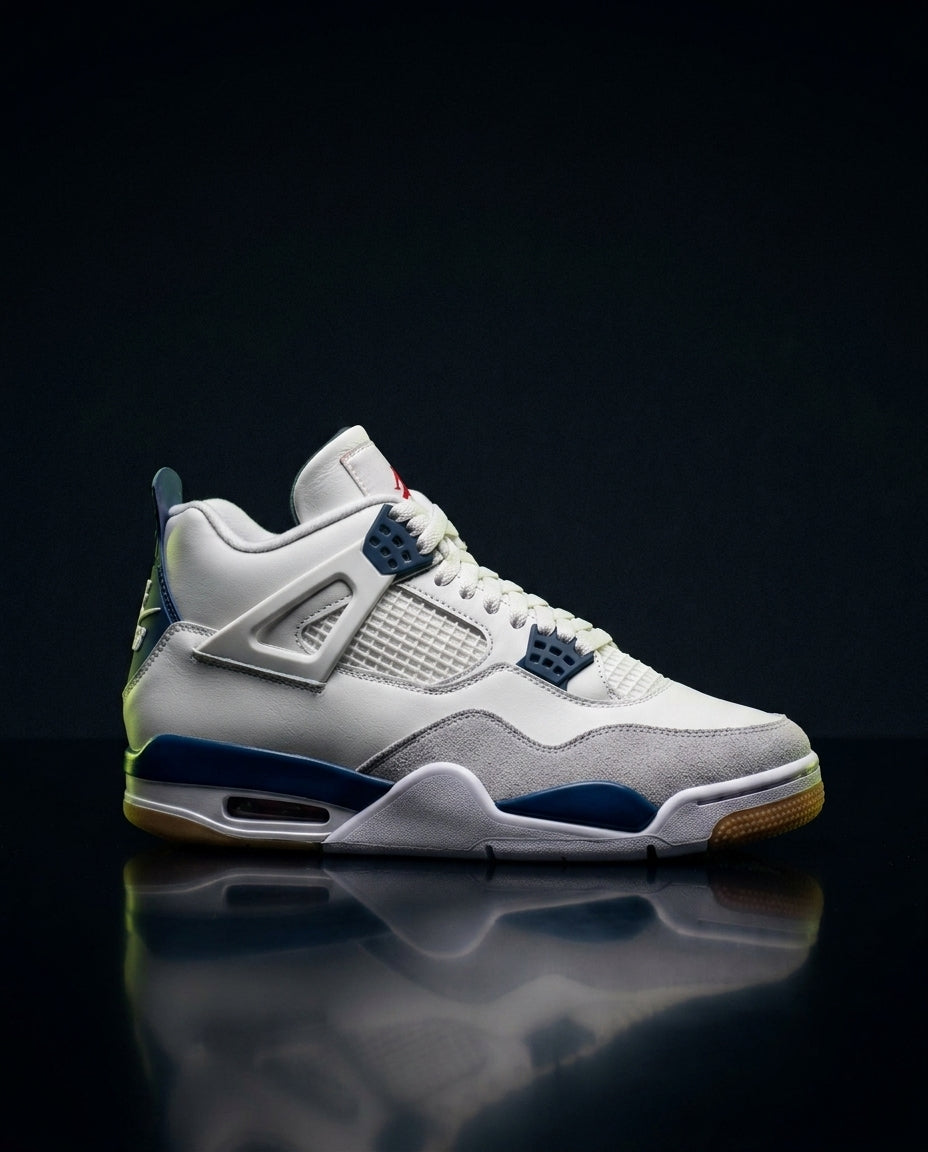 JDN Leather Suede Gum-Sole Mid Trainer