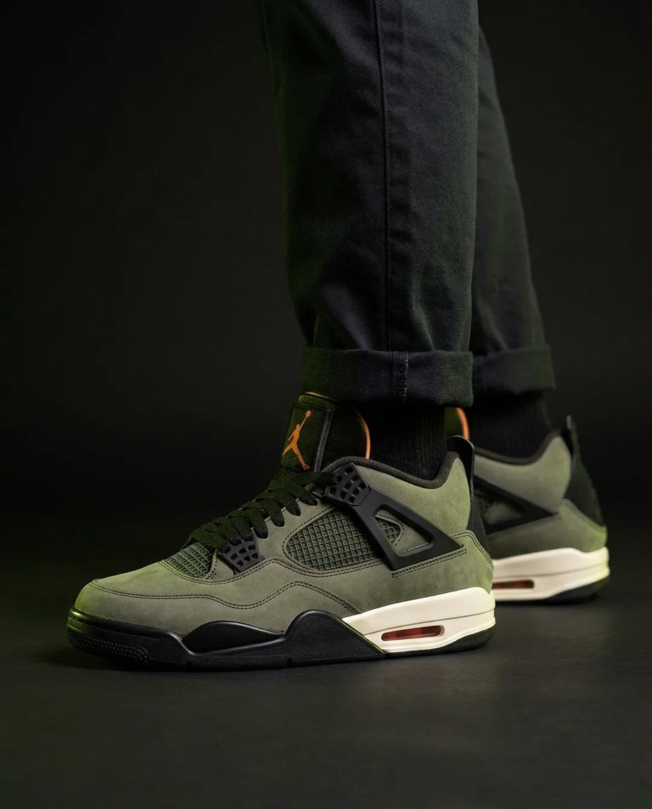JDN Nubuck Mesh-Panelled Mid Trainer