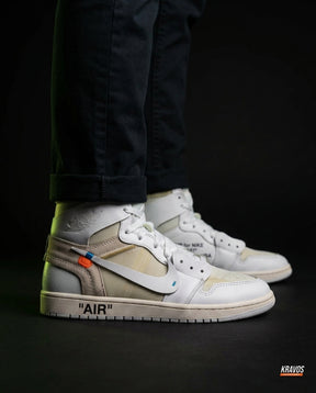 JDN Preloved Leather Deconstructed Panelled High-Top White Cream