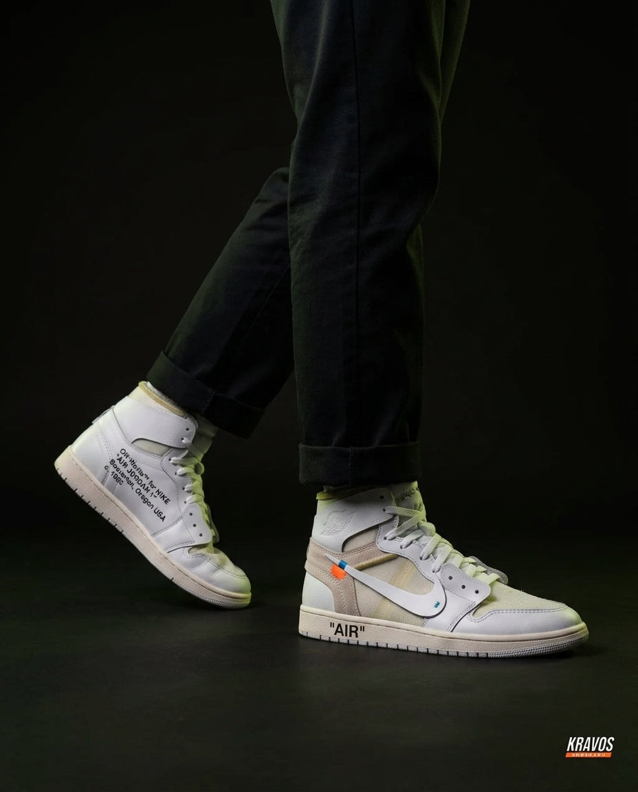 JDN Preloved Leather Deconstructed Panelled High-Top White Cream