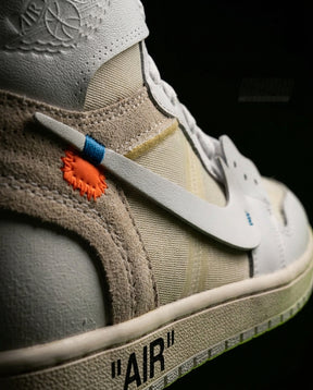 JDN Preloved Leather Deconstructed Panelled High-Top White Cream