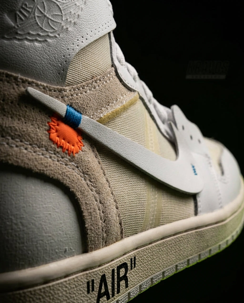 JDN Preloved Leather Deconstructed Panelled High-Top White Cream