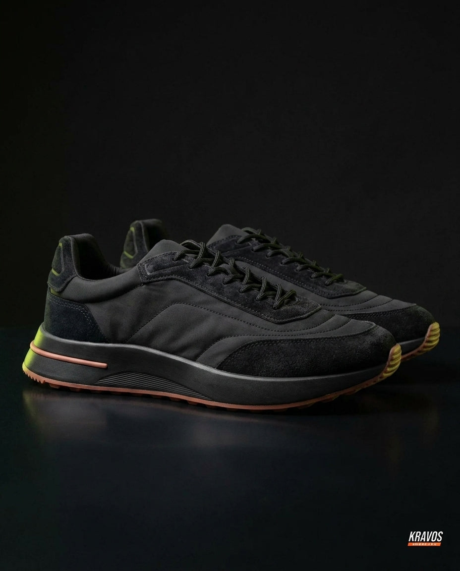 LP Suede Panelled Chunky Runner Black Gum