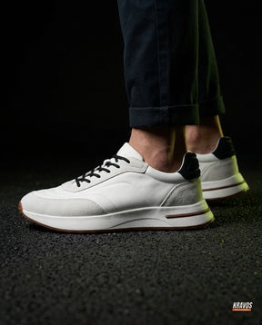 LP Suede Panelled Chunky Runner White Black Gum