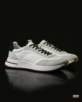 LP Suede Panelled Chunky Runner White Black Gum
