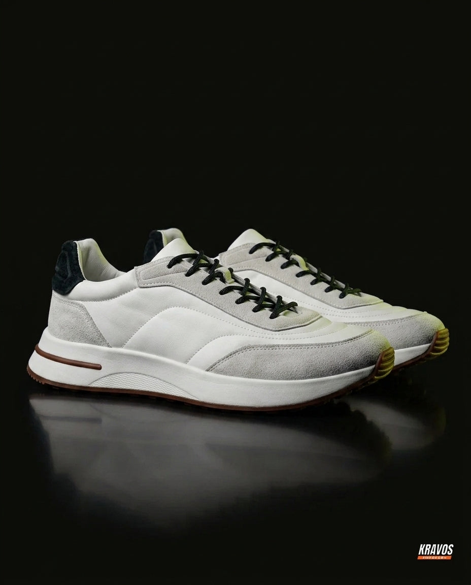 LP Suede Panelled Chunky Runner White Black Gum
