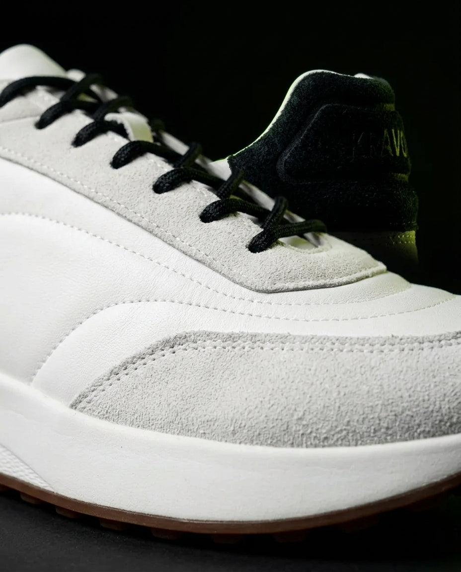 LP Suede Panelled Chunky Runner White Black Gum