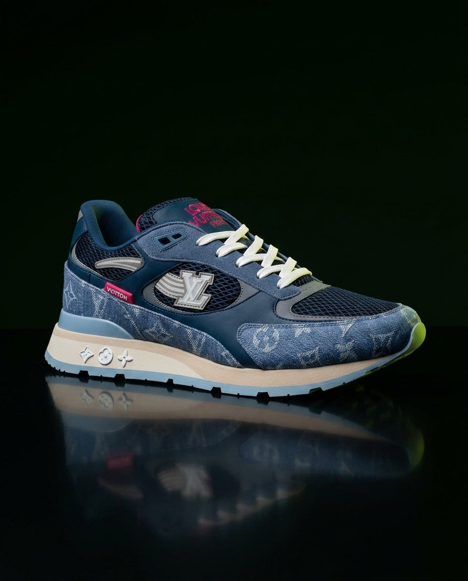 LV Denim Panelled Chunky Runner