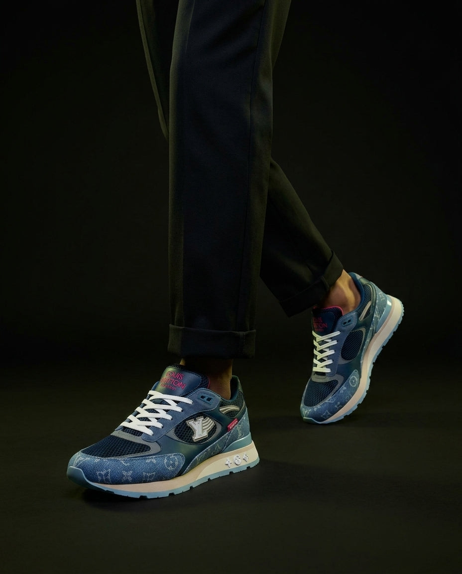 LV Denim Panelled Chunky Runner