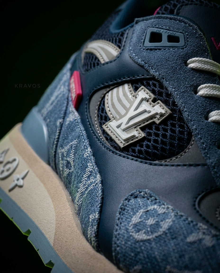 LV Denim Panelled Chunky Runner