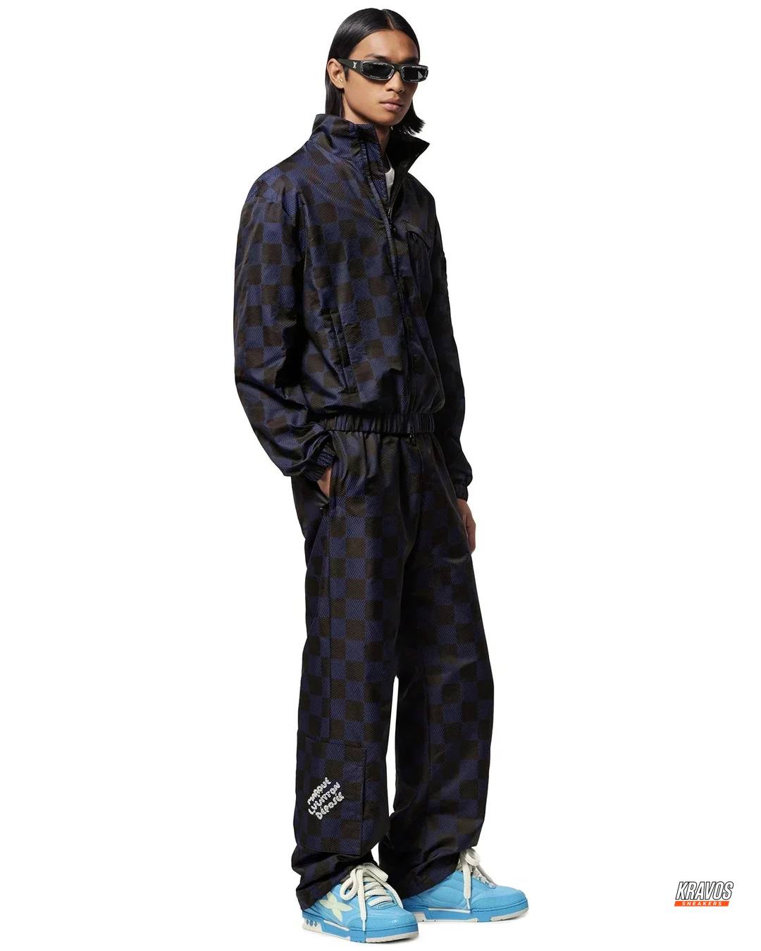 LV Leather Mesh Panelled Skate Trainer