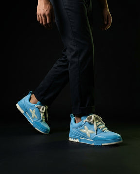 LV Leather Mesh Panelled Skate Trainer