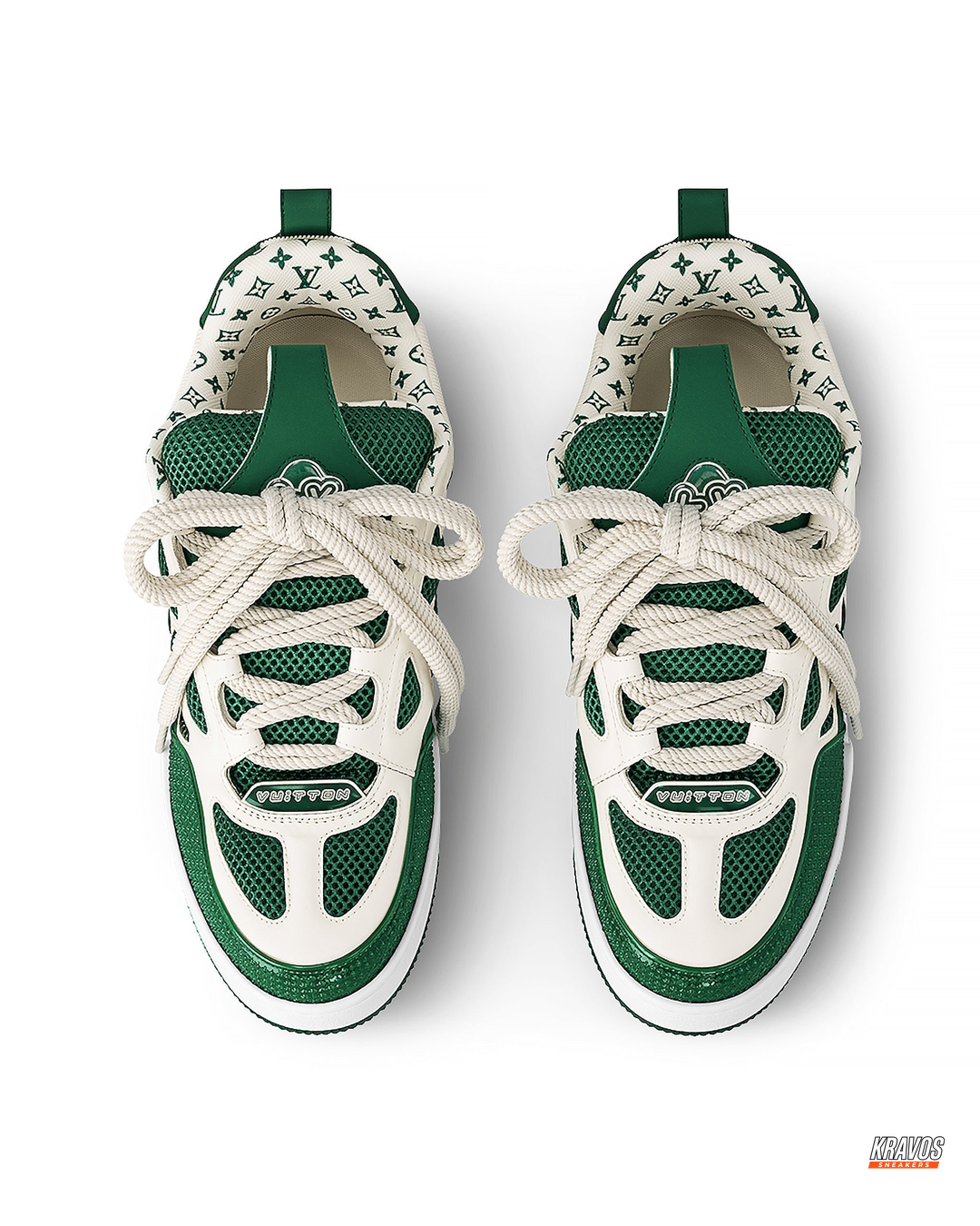LV Leather Mesh Panelled Skate Trainer