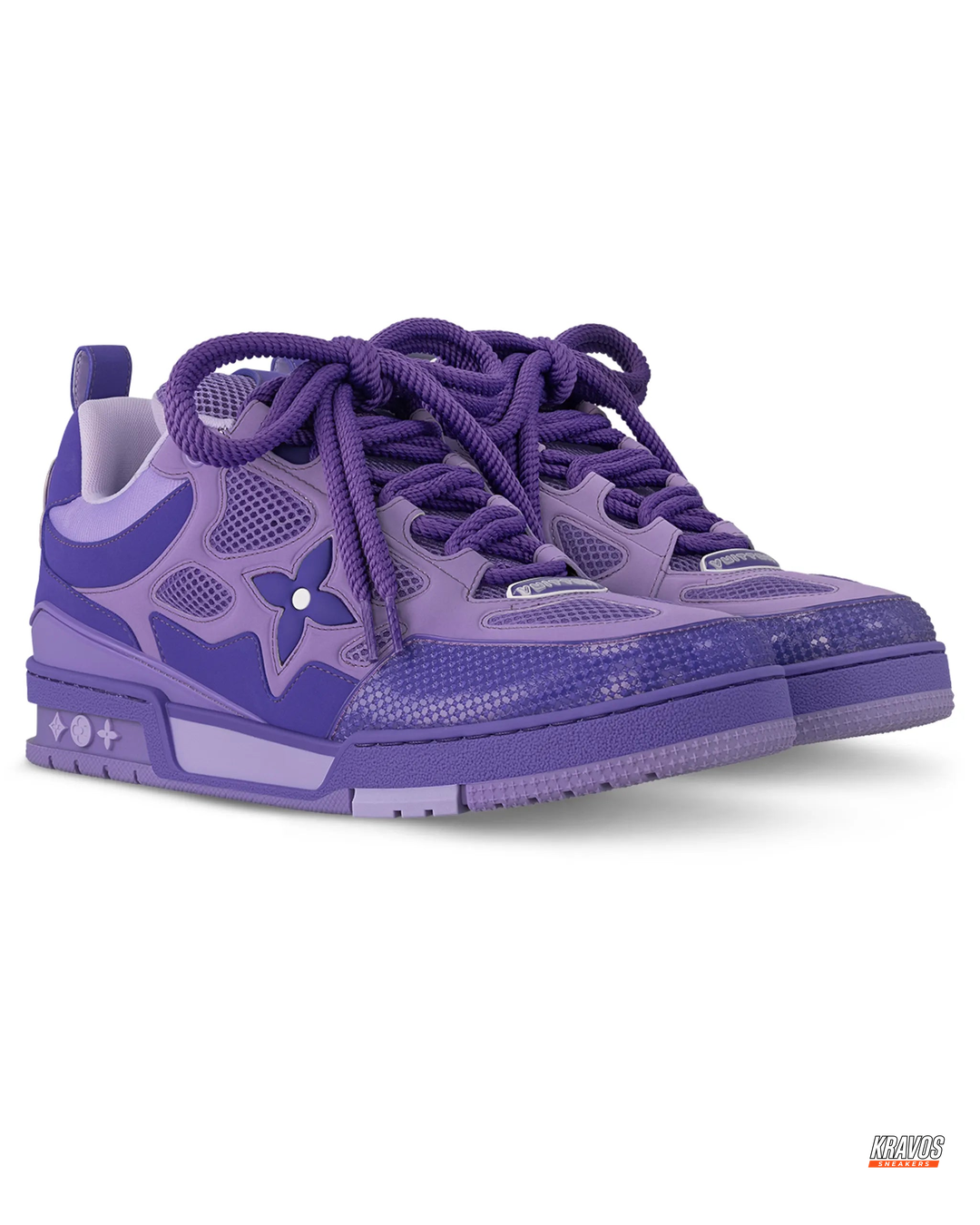 LV Leather Mesh Panelled Skate Trainer