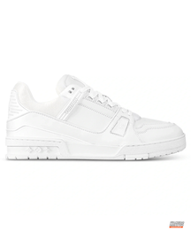 LV Leather Panelled Chunky Trainer Triple White #triplewhite