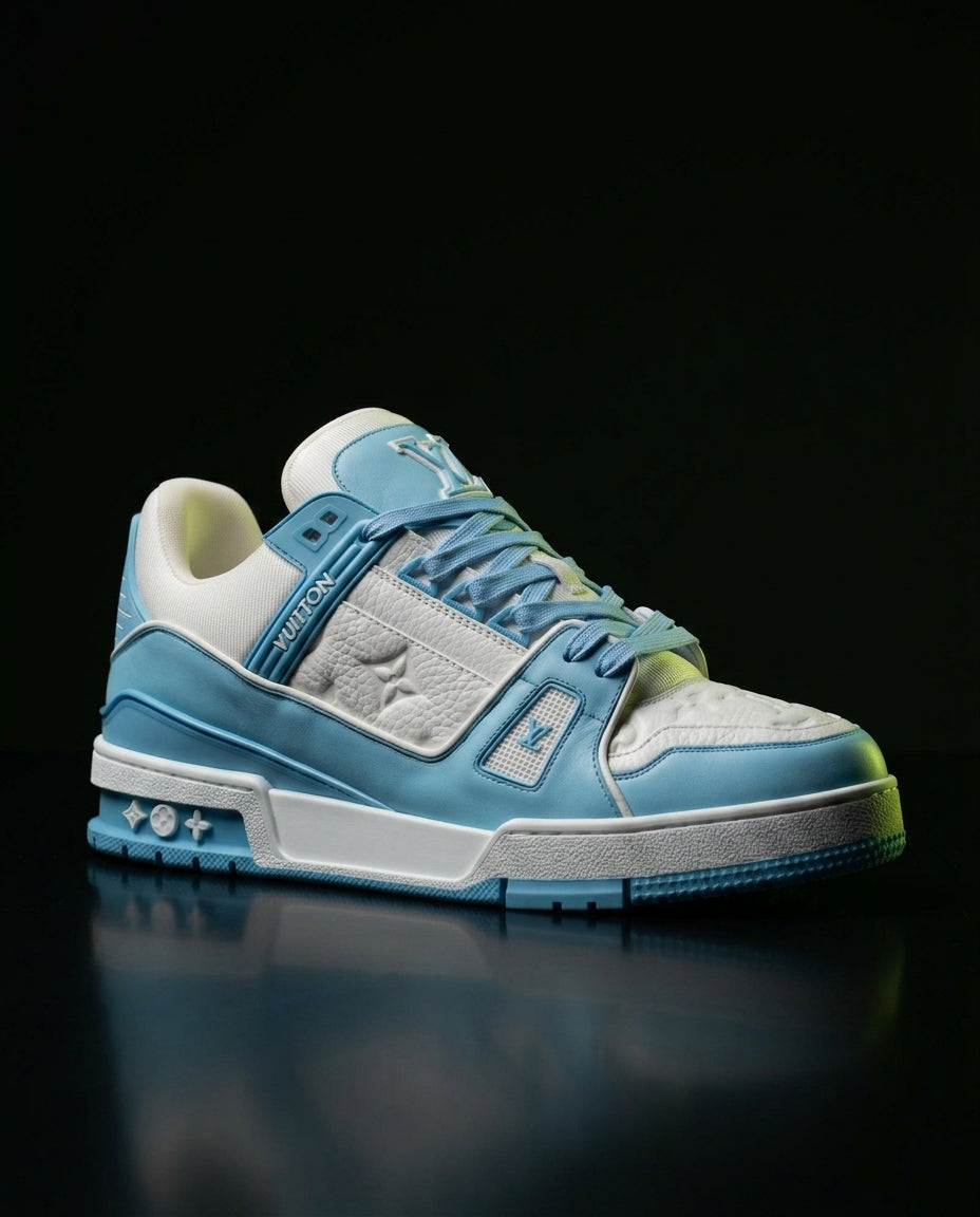 LV Leather Panelled Monogram Trainer