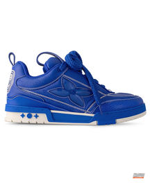 LV Leather Panelled Skate Trainer Blue White #bluewhite