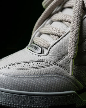 LV Leather Panelled Skate Trainer White Grey