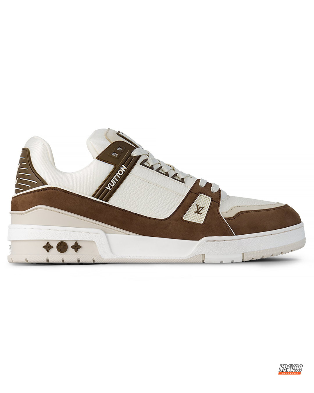LV Leather Suede Panelled Court Trainer