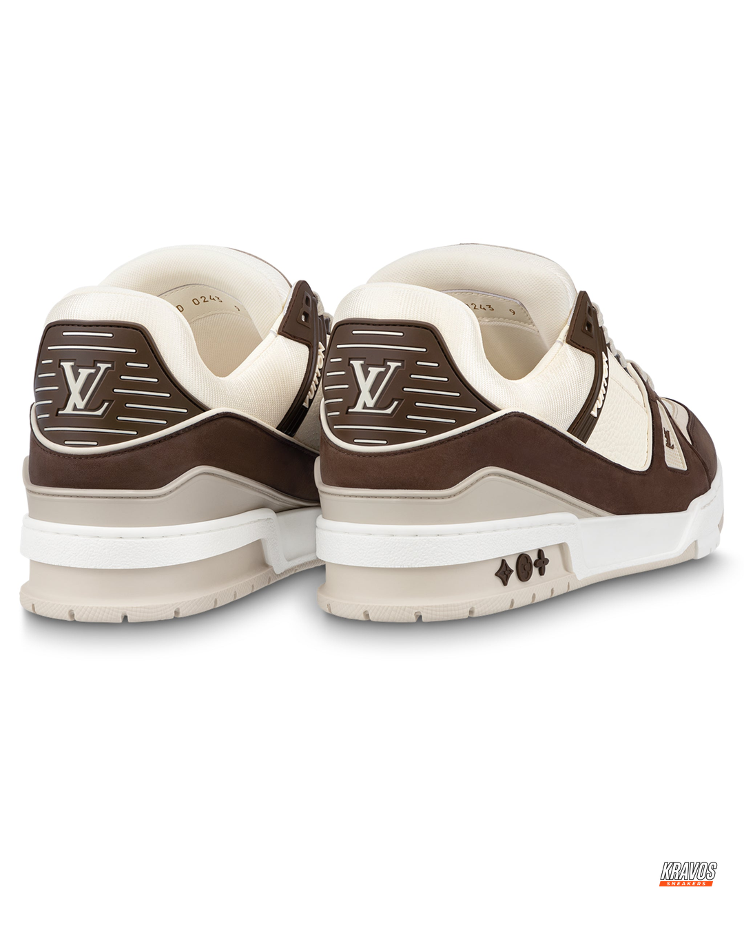 LV Leather Suede Panelled Court Trainer
