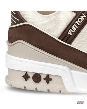 LV Leather Suede Panelled Court Trainer