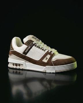 LV Leather Suede Panelled Court Trainer