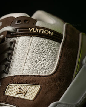 LV Leather Suede Panelled Court Trainer