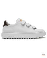 LV Leather Triple-Strap Court Trainer White Bronze #whitebronze