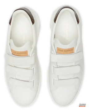 LV Leather Triple-Strap Court Trainer